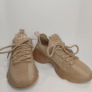 Steve Madden Girls MaximaRhinestone Detail Sneakers(Youth Size 3) 3M